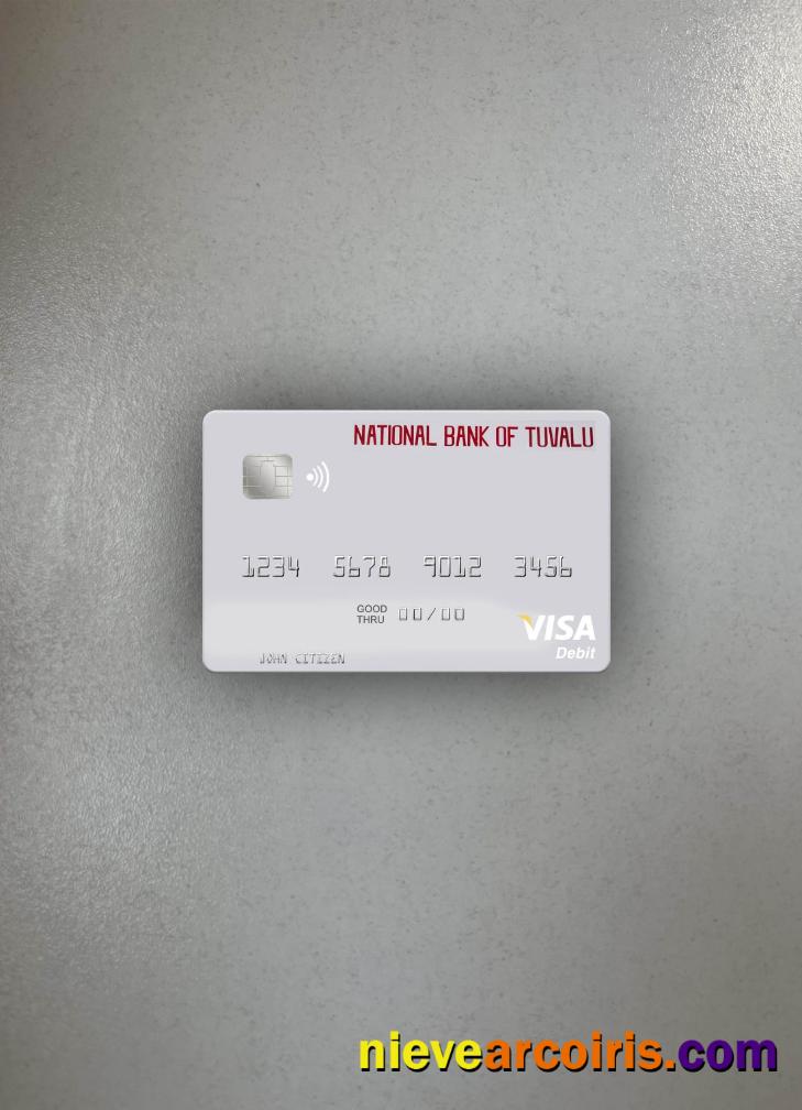 Tuvalu National Bank of Tuvalu visa debit card photolook